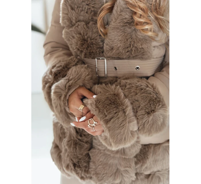 CITYGLANCE dámská zimní bunda s velbloudí kožešinou FashionStreet TY5046