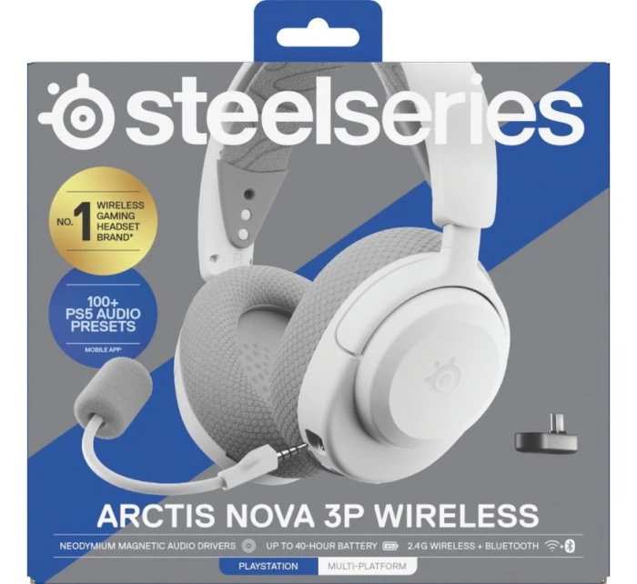 Nova 3P Wireless pro sluchátka bílá model 21716751 - Steelseries Nova 3P Wireless pro sluchátka bílá model 21716751 - Steelseries
