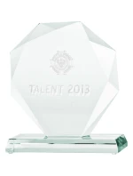 Trofeum szklane grawerowane 3D z etui