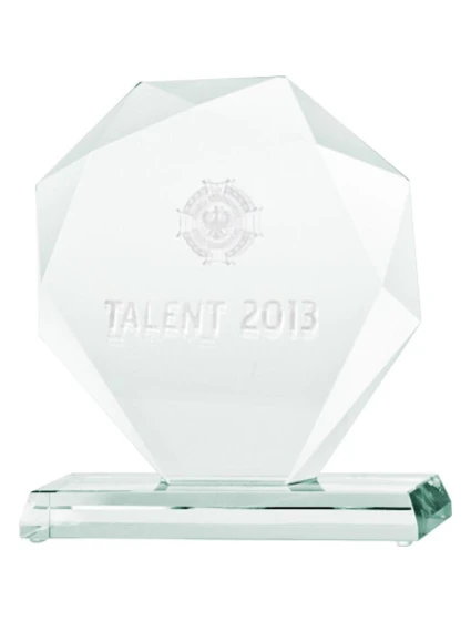 Trofeum szklane grawerowane 3D z etui