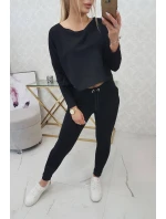 Souprava s oversize blůzou černé barvy Souprava s oversize blůzou černé barvy