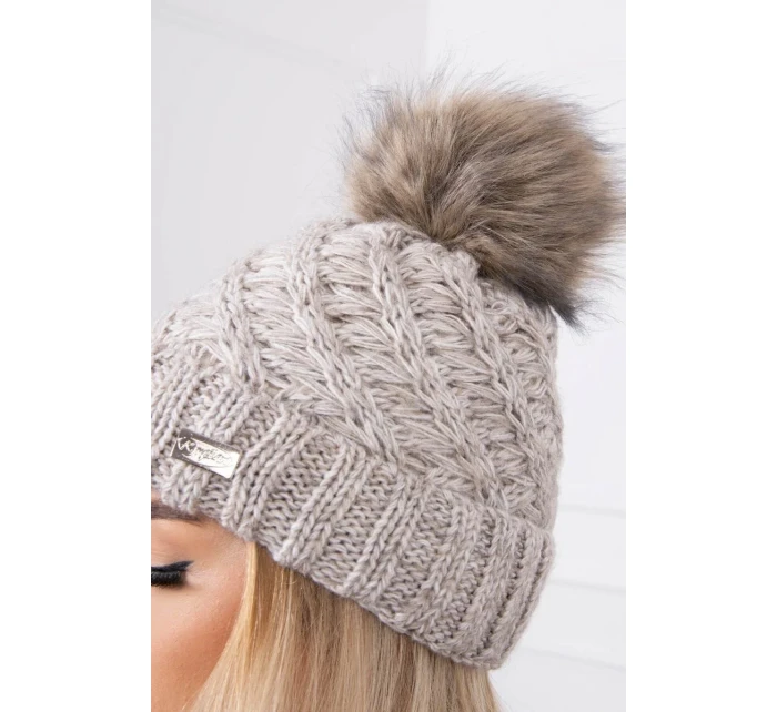 Čepice K169 světle béžová