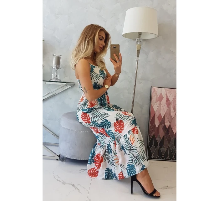 Šaty s motivem listů ecru Šaty s motivem listů ecru