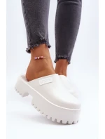 Dámské Žabky Na Masivní Podrážce Big Star NN274015 Bílé