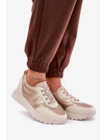 Dámské Sportovní Boty Na Platformě model 21686668 Zlaté - VINCEZA