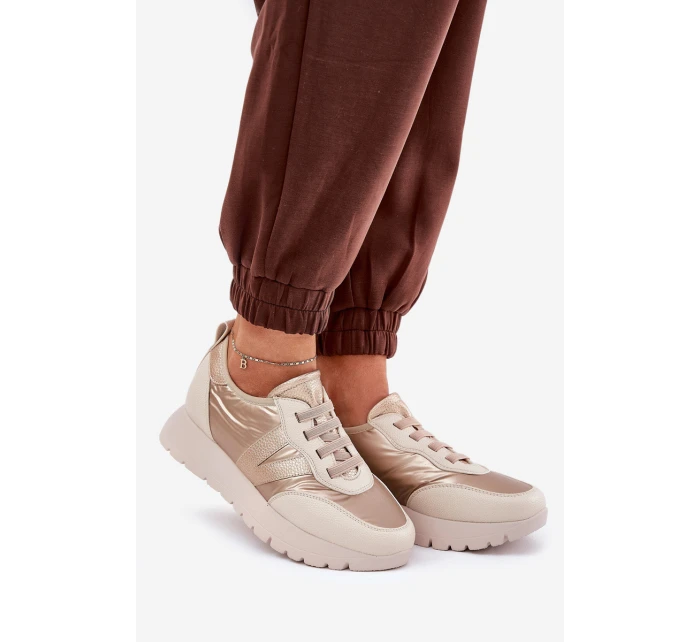 Dámské Sportovní Boty Na Platformě model 21686668 Zlaté - VINCEZA