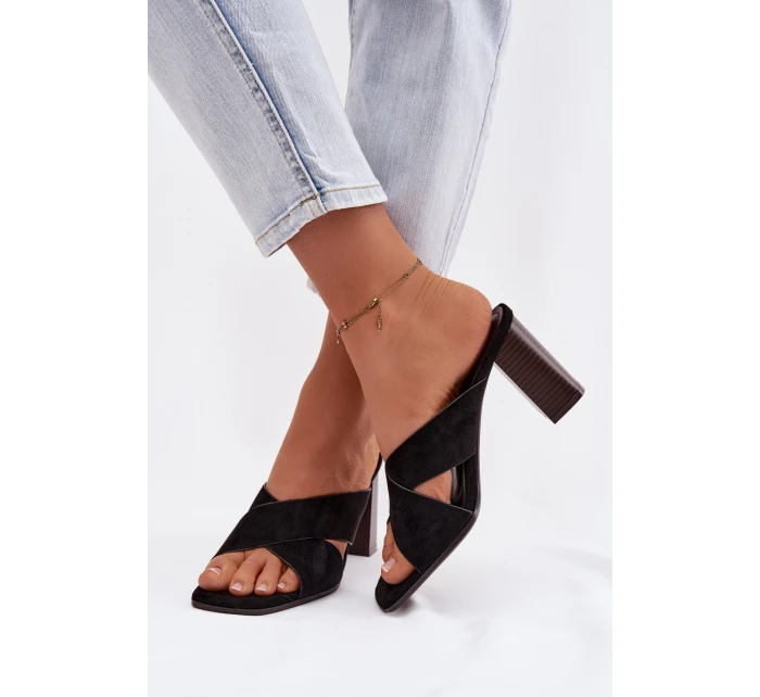 Dámské sandály na podpatku Černé model 21951362 - Boto