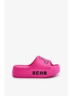 Dámské pěnové pantofle na masivní podrážce s medvídkem Fuchsia Lamira Dámské pěnové pantofle na masivní podrážce s medvídkem Fuchsia Lamira