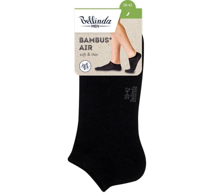 Pánské krátké bambusové ponožky BAMBUS AIR Černá - BELLINDA