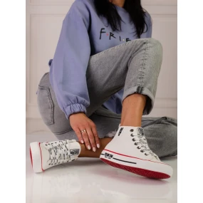 Krásné dámské bílé  tenisky bez podpatku