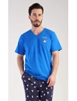 Pánské pyžamo dlouhé Loďka