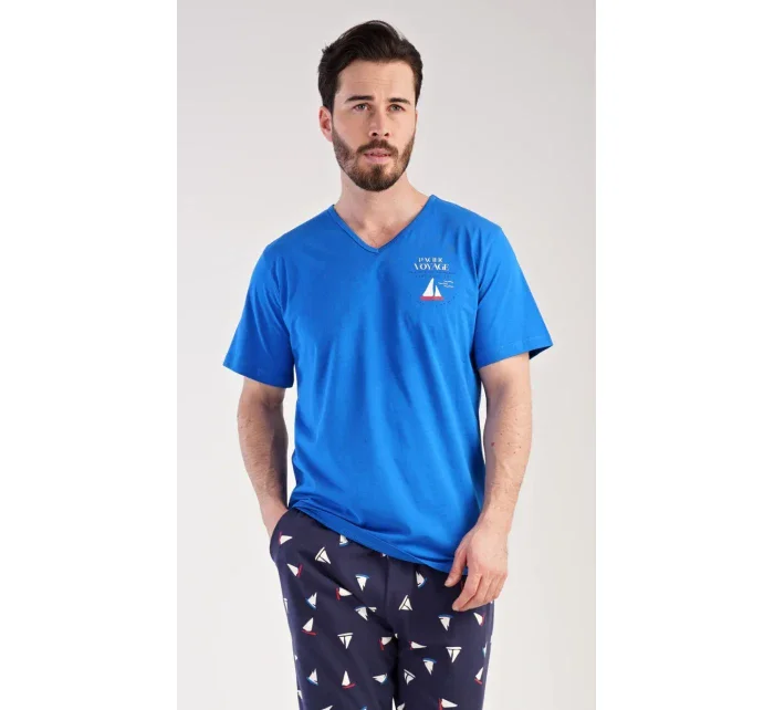 Pánské pyžamo dlouhé Loďka