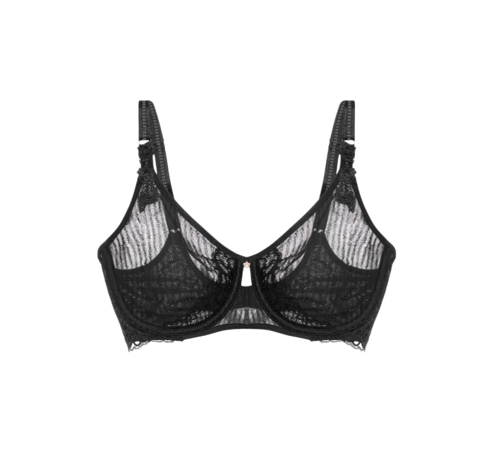 Dámská podprsenka Peony Florale W01 - BLACK - černá 0004 - TRIUMPH Dámská podprsenka Peony Florale W01 - BLACK - černá 0004 - TRIUMPH