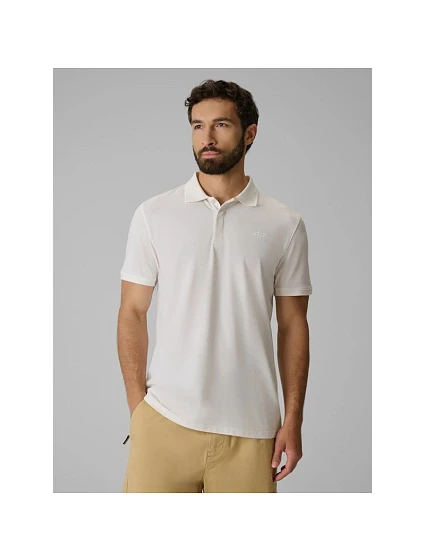 Pánské polo tričko s pravidelným střihem 4F 4FRSS26TPTSM0899-11M Pánské polo tričko s pravidelným střihem 4F 4FRSS26TPTSM0899-11M