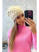 Dámská čepice světle béžová model 18752349 - K-Fashion Dámská čepice světle béžová model 18752349 - K-Fashion