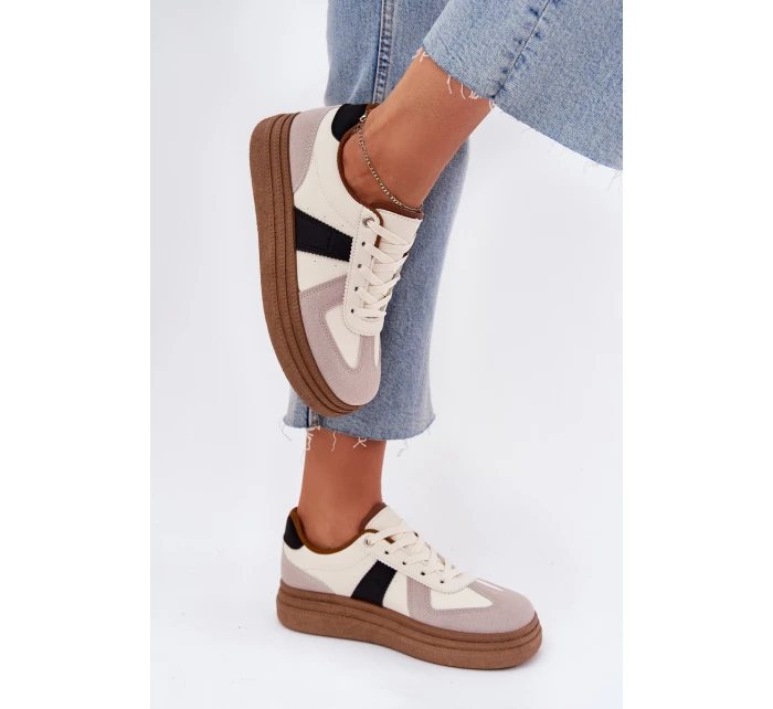 Dámské tenisky na platformě béžové Dovina Dámské tenisky na platformě béžové Dovina