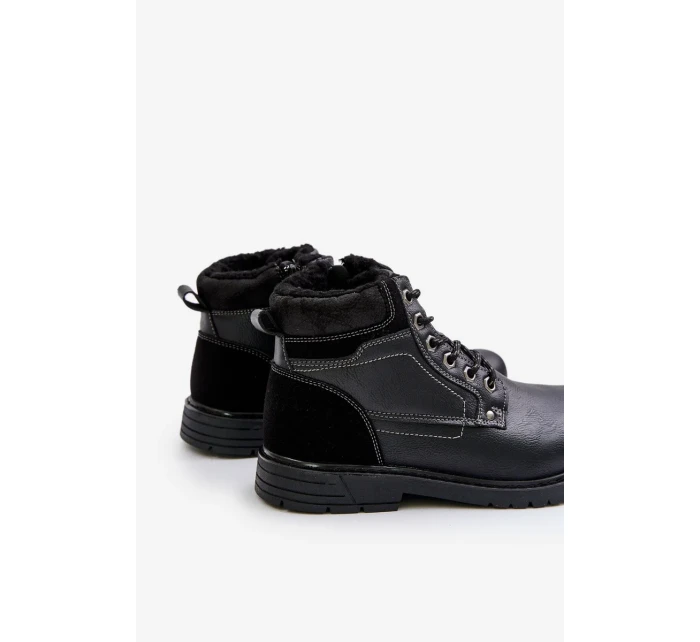 Zateplené Pánské Trapery Z Eko Kůže Černé Venredia