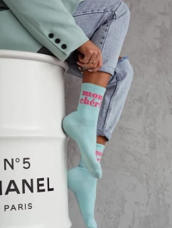 Dámské bavlněné ponožky Mon Chéri – modré