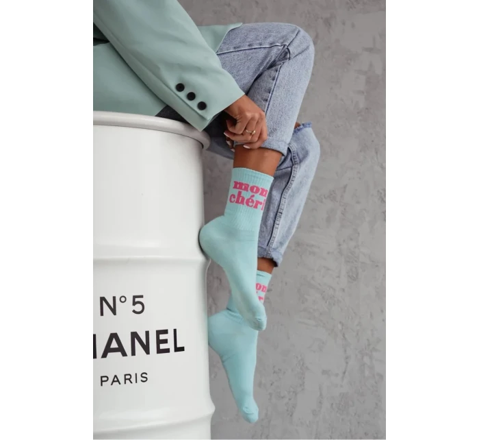 Dámské bavlněné ponožky Mon Chéri – modré