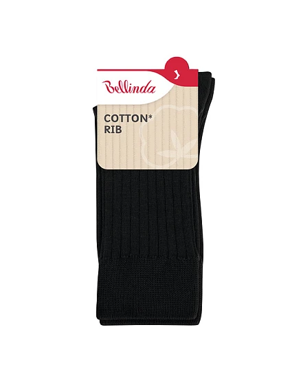 Dámské bavlněné ponožky COTTON RIB SOCKS - BELLINDA - černá