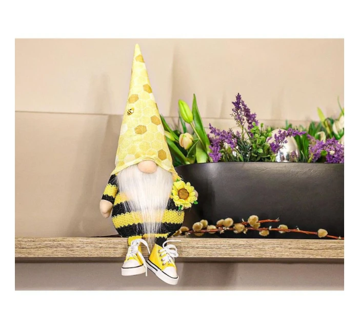 DUCH GNOM SEDÍCÍ PRAVDA 35+6CM V TRAMPSKÝCH JARNÍCH DEKORACÍCH dětské