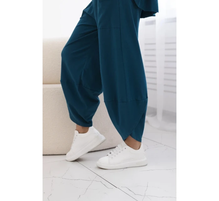 Bavlněný komplet halenka + kalhoty námořní