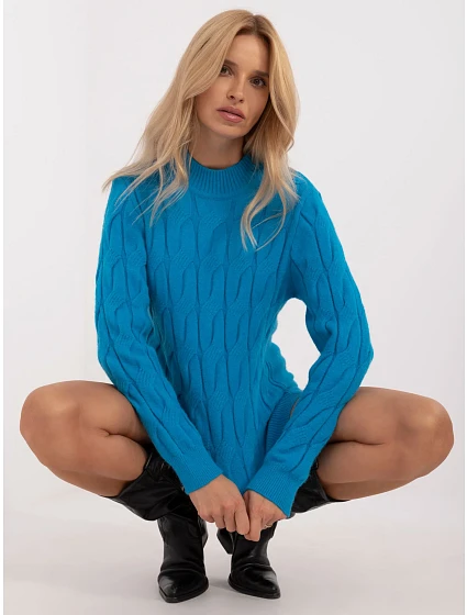 Sweter AT SW model 20463721 niebieski - FPrice Sweter AT SW model 20463721 niebieski - FPrice