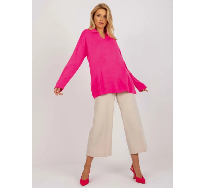 Dámský svetr LC SW  fluo růžová  model 18132702 - FPrice