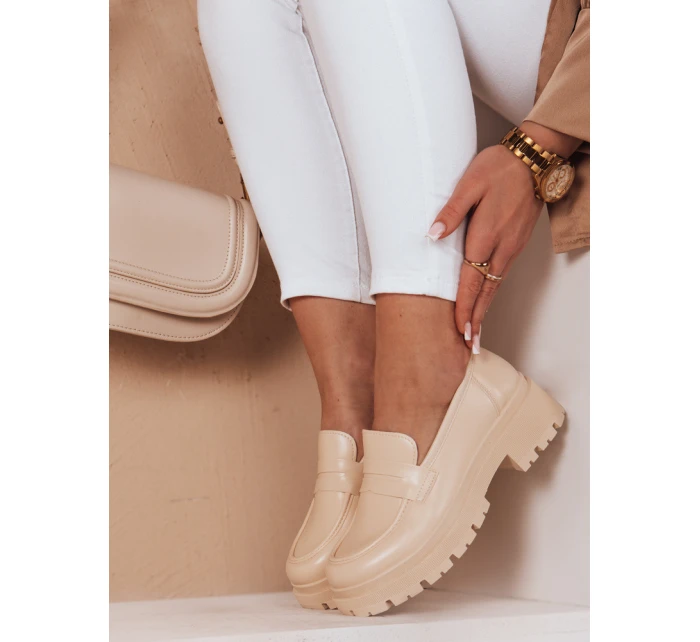 Dámské mokasíny na platformě TORINO beige FashionStreet ZY0777