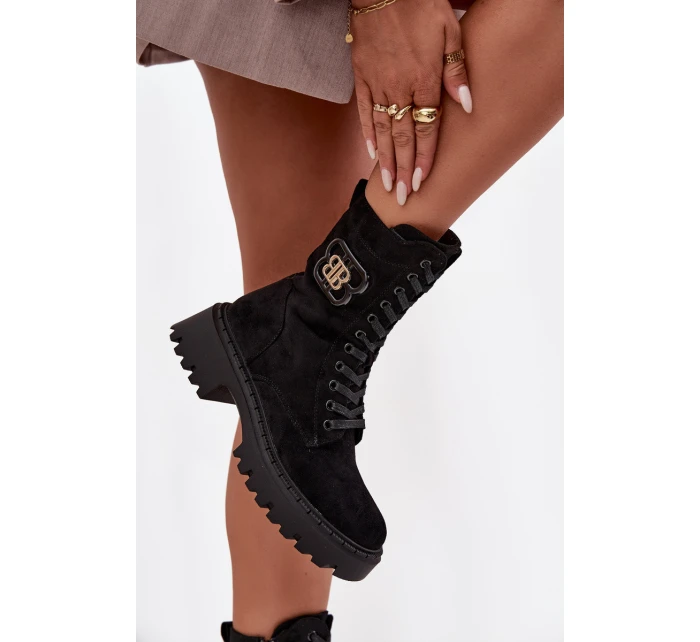 Dámské Workery s Ozdobným Zateplené Černé model 21715371 - Boto Dámské Workery s Ozdobným Zateplené Černé model 21715371 - Boto