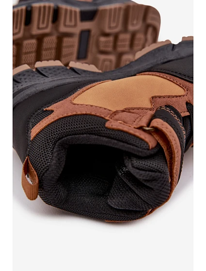 Zimní trekové boty pro děti na suchý zip zateplené camel model 21744862 - Boto