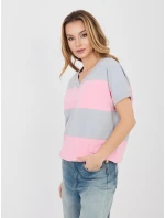 Bluzka RV BZ A1214.89 szaro różowy