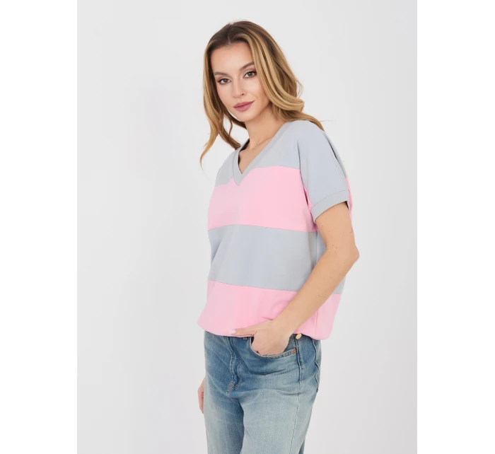 Bluzka RV BZ A1214.89 szaro różowy