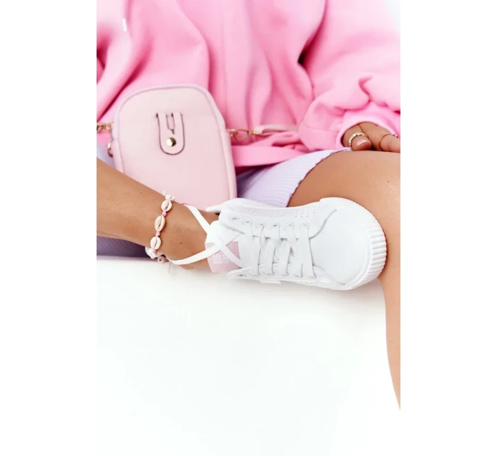 Dámské klasické tenisky Big Star - bílé/růžové Dámské klasické tenisky Big Star - bílé/růžové