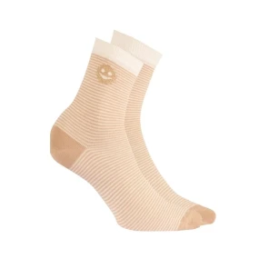 DÍVČÍ VZOROVANÉ PONOŽKY 6-11 LET OFF WHITE 27-29