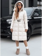 Dámská prošívaná zimní bunda s kapucí bílá FashionStreet TY5491