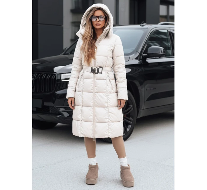Dámská prošívaná zimní bunda s kapucí bílá FashionStreet TY5491
