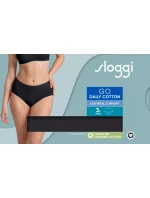Dámské kalhotky GO Daily Cotton Midi 3P - BLACK - černé 0004 - SLOGGI Dámské kalhotky GO Daily Cotton Midi 3P - BLACK - černé 0004 - SLOGGI
