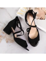 Černé sandály na jehlovém podpatku W model 21777516  Sergio Leone - Inny