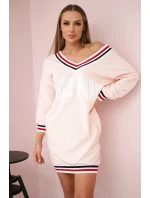 Šaty s výstřihem Paris powder pink Šaty s výstřihem Paris powder pink