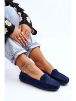 Dámské semišové mokasíny modré model 21625535 - Boto