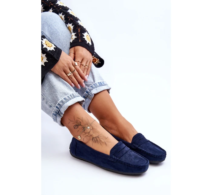 Dámské semišové mokasíny modré model 21625535 - Boto