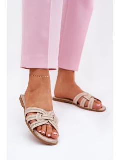 Dámské Plážové Sandály S Pásky Béžové model 21689705 - Boto