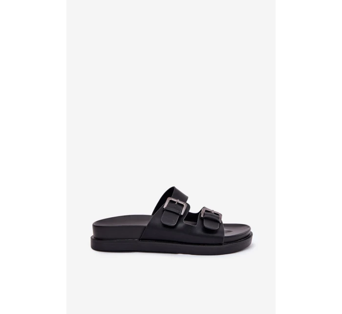 Dámské Pantofle Se Zlatými Přezkami Černé model 21696856 - EVENTO Dámské Pantofle Se Zlatými Přezkami Černé model 21696856 - EVENTO