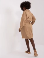 Sukienka CHA SK model 20129351 ciemny bezowy - FPrice Sukienka CHA SK model 20129351 ciemny bezowy - FPrice