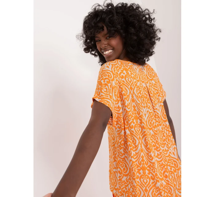 Bluzka model 21156172 pomarańczowy - FPrice Bluzka model 21156172 pomarańczowy - FPrice