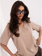 T shirt RV BZ model 22097718 ciemny bezowy - FPrice