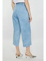 Monnari Kalhoty Dámské kalhoty se širokou nohavicí Modrá barva