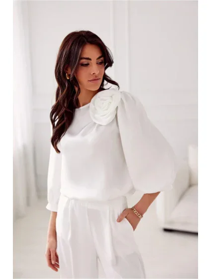 Halenka bílá model 20777009 - Roco Fashion Halenka bílá model 20777009 - Roco Fashion