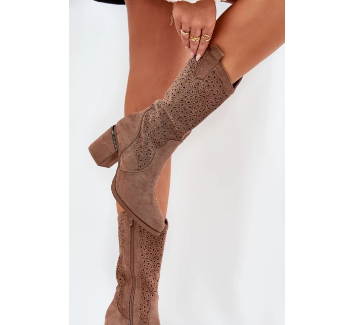Ažurové kozačky  model 218495 Step in style